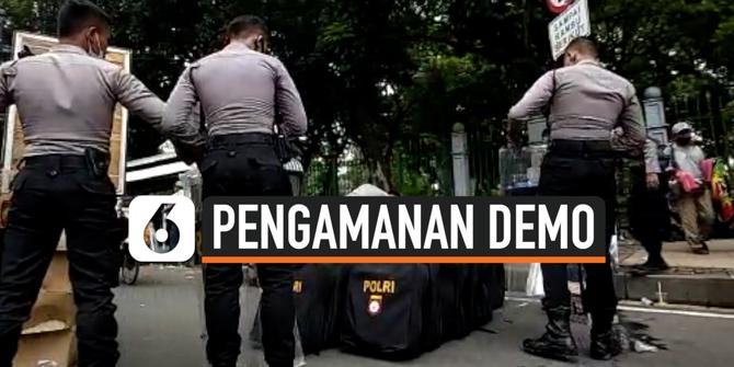 VIDEO: Jelang Demo RUU Cipta Kerja, Kawasan Istana Dijaga Ketat