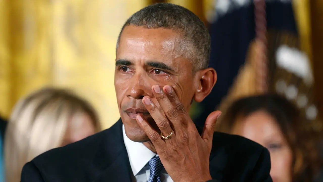 20160105-Tangis Barack Obama di Gedung Putih-Washington