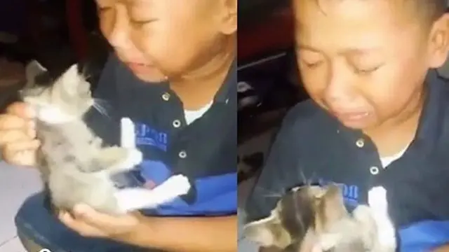 6 Foto Ini Jadi Bukti Cinta Tulus Anak Kecil ke Kucing