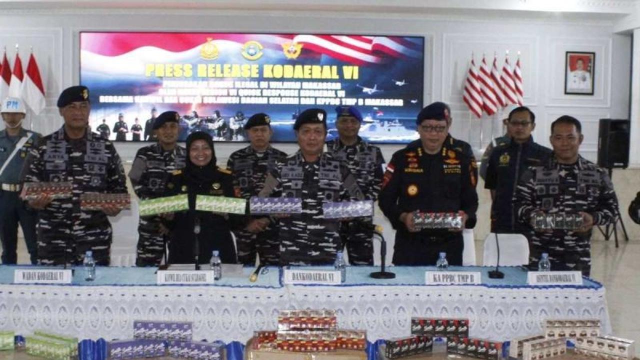 Bea Cukai Sulbagsel Sita 43,39 Juta Batang Rokok Ilegal, Potensi Kerugian Negara Capai Rp42 Miliar