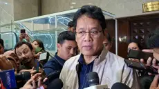 Menteri Keuangan Purbaya Yudhi Sadewa ditemui di Kompleks Parlemen, Jakarta, Rabu (4/2/2026).