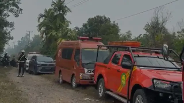 Kebakaran Hutan dan Lahan di Desa Limbung, Kecamatan Sungai Raya, Kabupaten Kubu Raya, Kalimantan Barat. (merdeka.com/Lizsa Egeham).