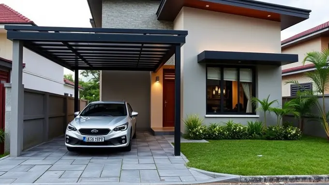 8. Rumah Minimalis dengan Carport Terintegrasi