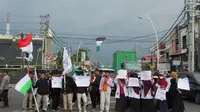Aksi Mahasiswa Gorontalo Mengutuk Keras Tindakan Zionis Israel di Jalur Gaza