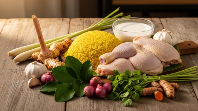 Resep Nasi Kuning Ayam Kalasan (AI Generated)