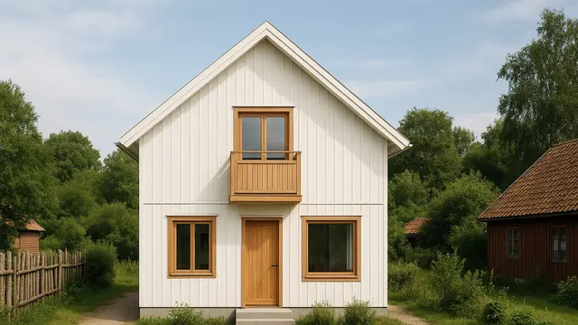 Model Rumah 2 Lantai Gaya Scandinavian Sederhana di Kampung, Estetik dan Fungsional