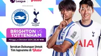 Link Siaran Langsung Pertandingan Liga Inggris: Brighton vs Tottenham Matchweek 7 di Vidio Akhir Pekan Ini
