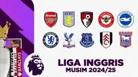 Liga Inggris - Ilustrasi Logo Klub Liga Inggris 2024/2025 (Bola.com/Adreanus Titus)