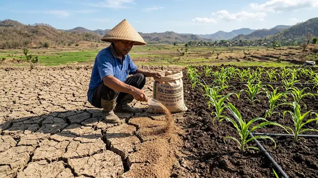 Ilustrasi Peran Soil Conditioner/AI Generated