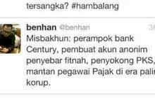 Misbakhun: Akun Twitter @benhan asli