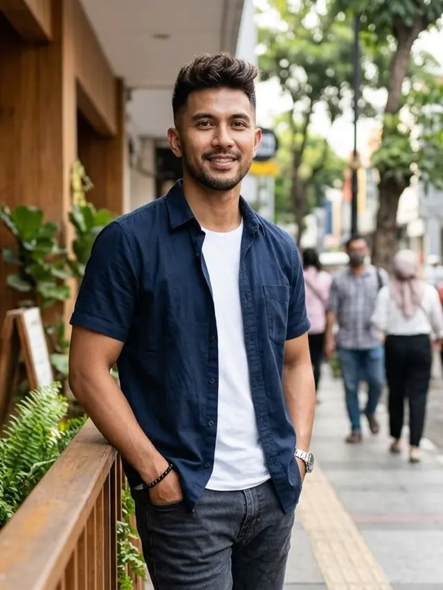 Model Rambut Pria Diamond Face (Foto: Gemini AI)