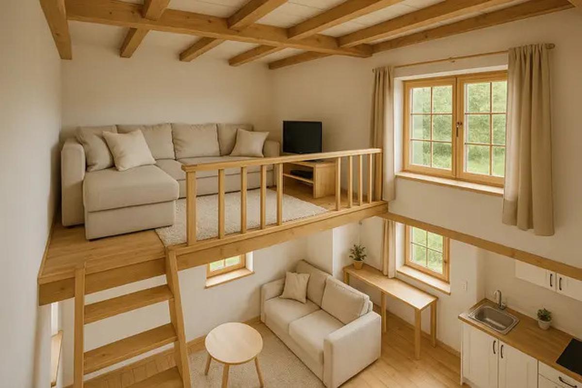 10 Model Rumah Mungil di Desa dengan Mezzanine Minimalis, Sudut Kecil Ini Auto Jadi Tempat Favorit