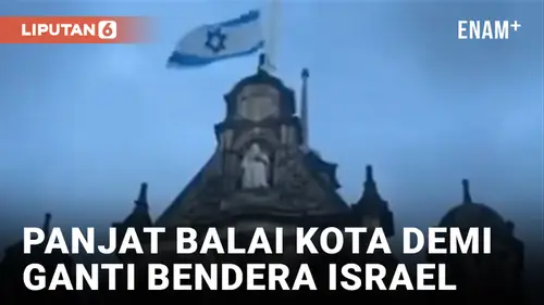 VIDEO: Buang Bendera Israel, Demonstran Kibarkan Kepunyaan Palestina di Balai Kota Sheffield Inggris