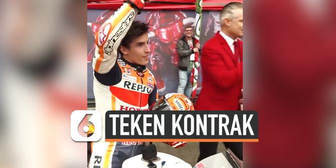 VIDEO: Marc Marquez Teken Kontrak Baru di Honda