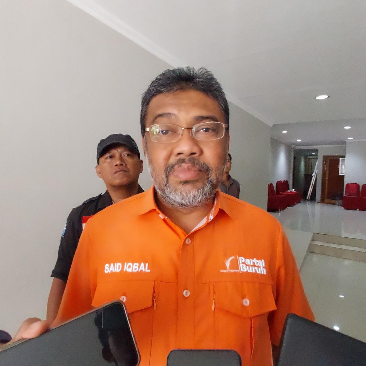 Presiden Konfederasi Serikat Pekerja Indonesia (KSPI) Said Iqbal saat ditemui di kawasan Menteng, Jakarta Pusat, Sabtu (2/11/2024).