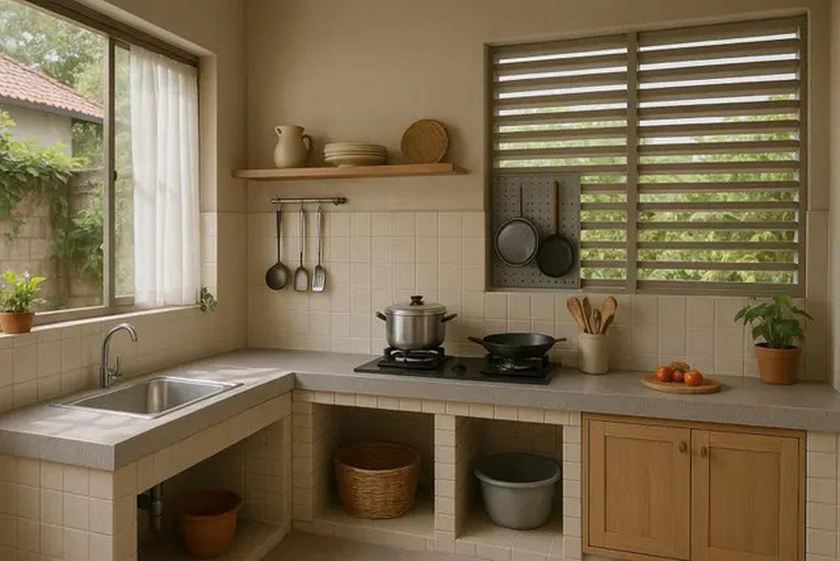 7 Model Dapur Kotor Belakang Rumah Sederhana tapi Cantik, Praktis untuk Masak Sehari-hari