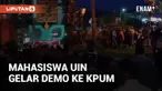 Mahasiswa UIN menggelar demo ke KPUM terkait pelanggaran aturan Pemilwa. Demo ini terjadi pada Kamis (12/12/2024) malam