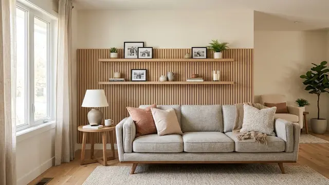 Model Rak Tipis untuk Dinding Belakang Sofa