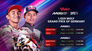 Jadwal Streaming Moto3 & Moto2 Liqui Moly Grand Prix of Germany Hanya di Vidio