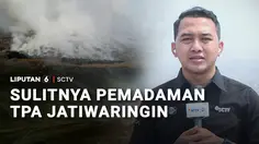 Sulitnya Pemadaman TPA Jatiwaringin