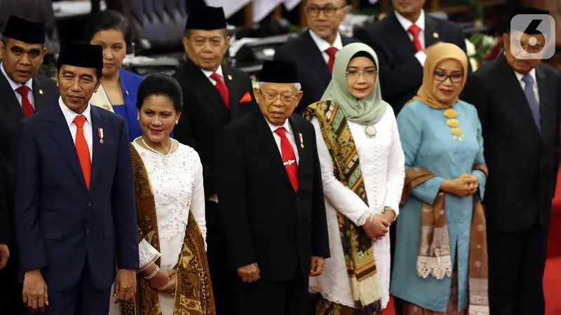 Momen Pelantikan Jokowi-Ma'ruf Amin sebagai Presiden dan Wakil Presiden