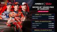 Jadwal dan Link Live Streaming MotoGP Hungaria 2025, Jumat 22 Agustus di Vidio: Debut Balaton Park