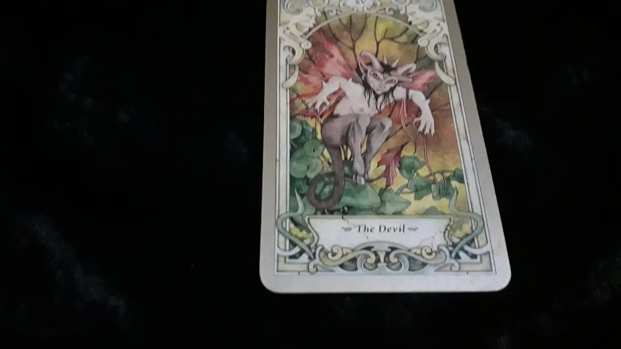 The Devil, kartu yang terbuka dalam Tarot Hari Ini. (Foto: Elisabet Kusumodewi)