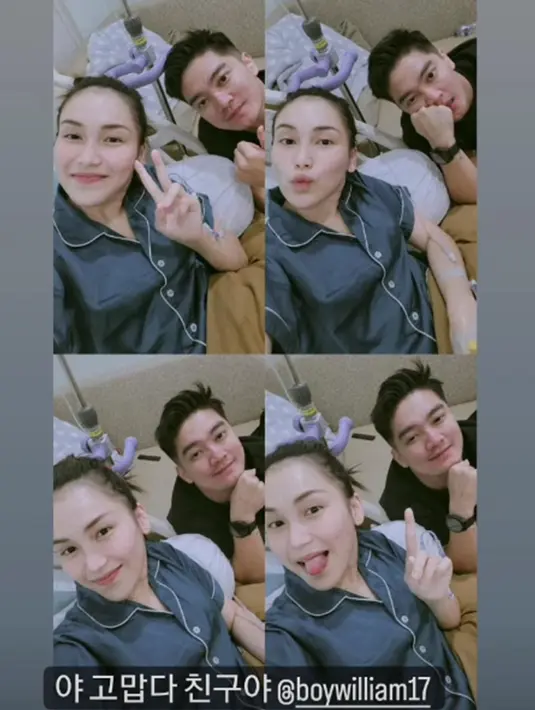 Wajahnya disebut makin berseri saat dijenguk Boy William, kebersamaan dua artis Indonesia ini memang tak lepas dari perhatian setelah berbaikan. Dalam foto tersebut, Boy William dan Ayu Ting Ting sangat dekat bahkan terlihat jika keduanya seperti tidak pernah bermusuhan. Tak sedikit warganet yang menyebut keduanya cocok dan mendoakan jika keduanya berjodoh. (Liputan6.com/IG/@ayutingting92)