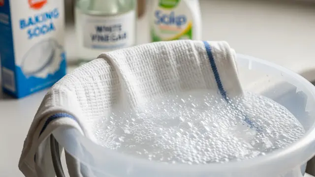 Membersihkan Lap Dapur dengan Baking Soda dan Cuka
