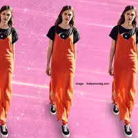 Padu padan slip dress untuk tampil kece ala street style. (Image: thefashiontag.com. DI: Nurman Abdul Hakim)