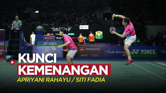 Berita video Apriyani Rahayu mengungkapkan kunci kemenangan dirinnya bersama Siti Fadia atas ganda Jepang pada babak pertama Indonesia Open 2022, Rabu (15/6/2022).