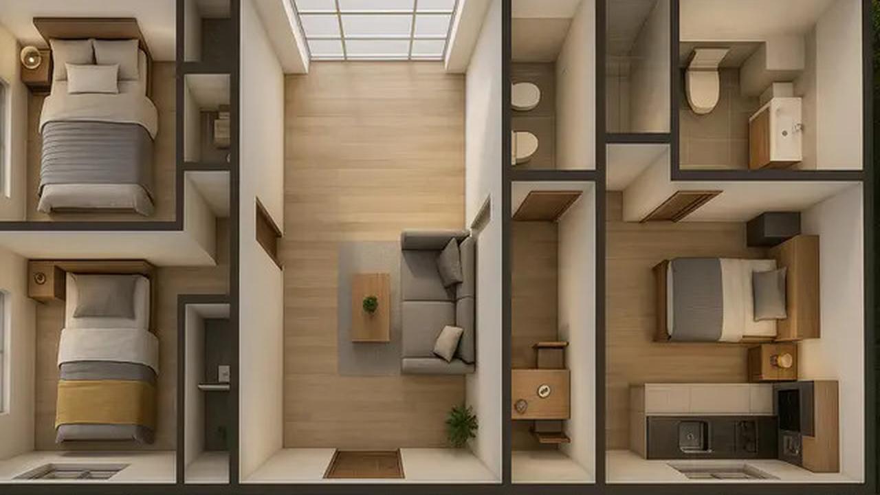 7 Desain Rumah 6x12 1 Lantai 3 Kamar Tidur, Nyaman untuk Keluarga Kecil Kekinian