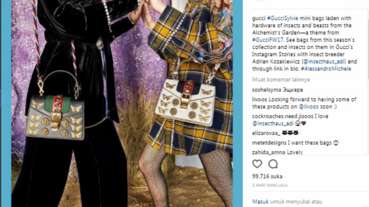 Gucci Luncurkan Koleksi Tas Berhiaskan Serangga Antik