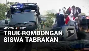Truk Rombongan Siswa Tabrakan