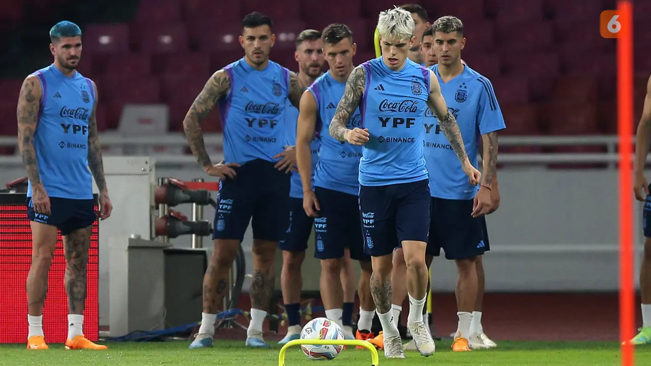 Latihan Resmi Timnas Argentina Jelang Laga FIFA Matchday Melawan Timnas Indonesia