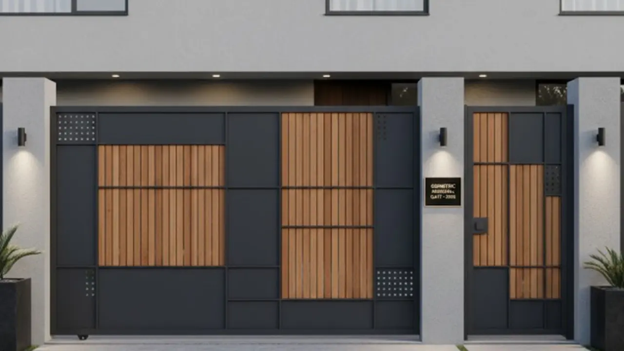 Model Gerbang Depan Rumah Minimalis (Foto: Gemini AI)