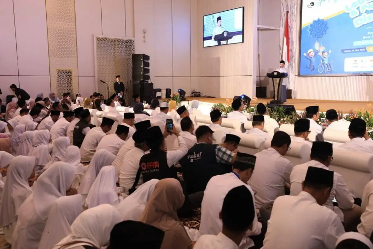 Suasana perayaan Lebaran Anak Yatim dan Difabel di Kantor Kemenag, Jakarta, Kamis (25/6/2026) (Istimewa)