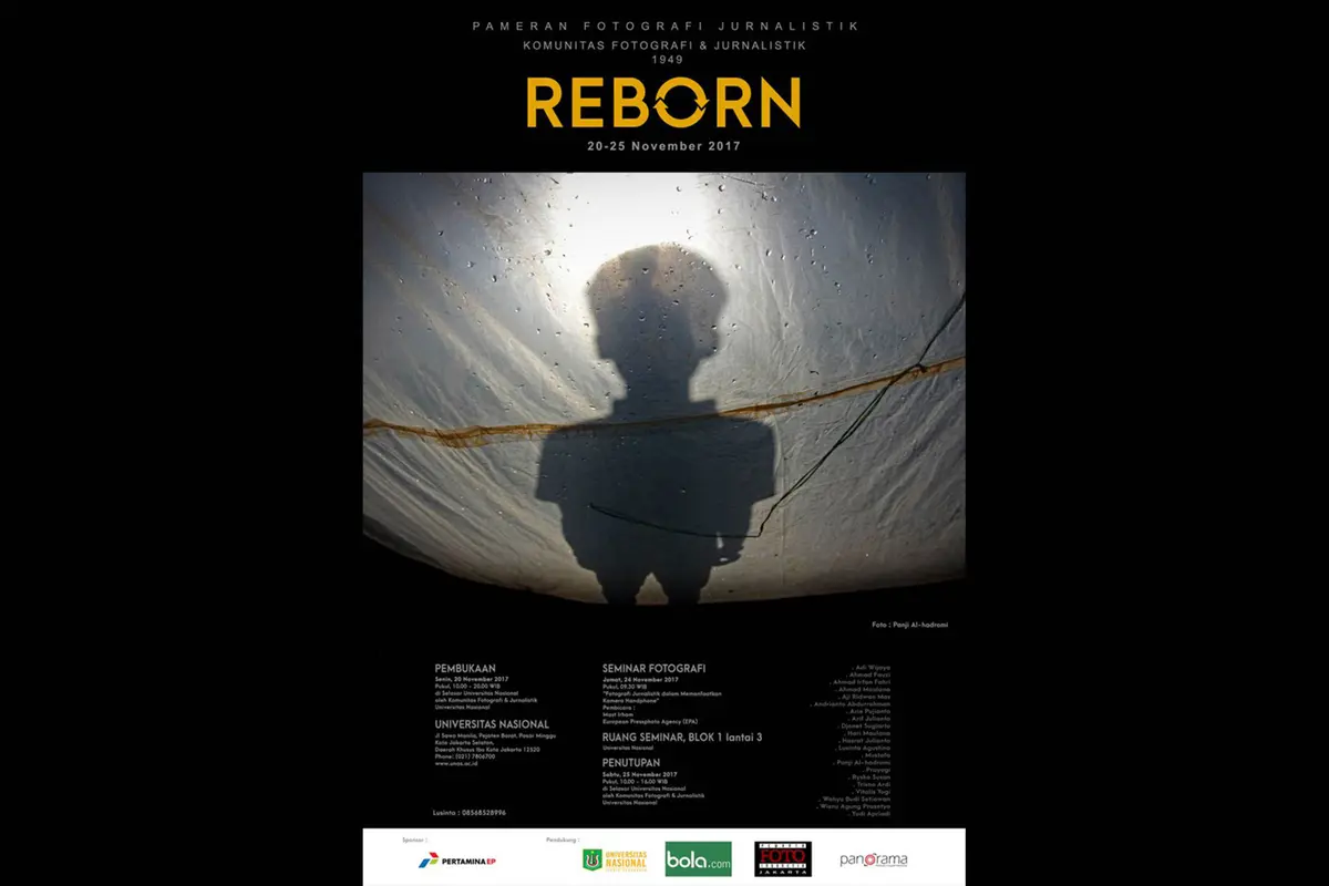 Suasana pameran foto Reborn di Universitas Nasional, Senin (20/11/2017). (dokumentasi panitia)