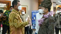 Menteri PPN/ Kepala Bappenas RI Suharso Monoarfa  Best Western Premier Hotel  Panbil Batam, Rabu (23/3/2022).