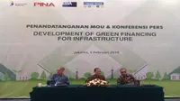 Penandatanganan MoU Development of Green Financing for Infrastructure (Foto:Liputan6.com/Maulandy R)