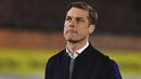 Pelatih Fulham, Scott Parker, saat melawan Manchester City pada laga Liga Inggris di Stadion Craven Cottage, Sabtu (14/3/2021). City menang dengan skor 3-0. (Justin Setterfield/Pool via AP)