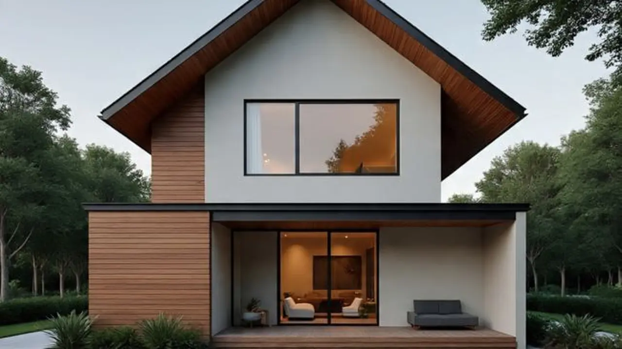 Ilustrasi Desain Rumah 2 Lantai (Foto: Meta AI)