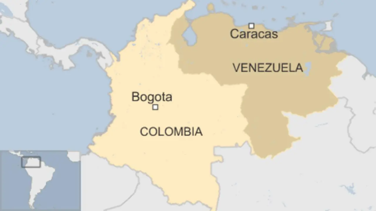 Perbatasan antara Kolombia dan Venezuela. (BBC)