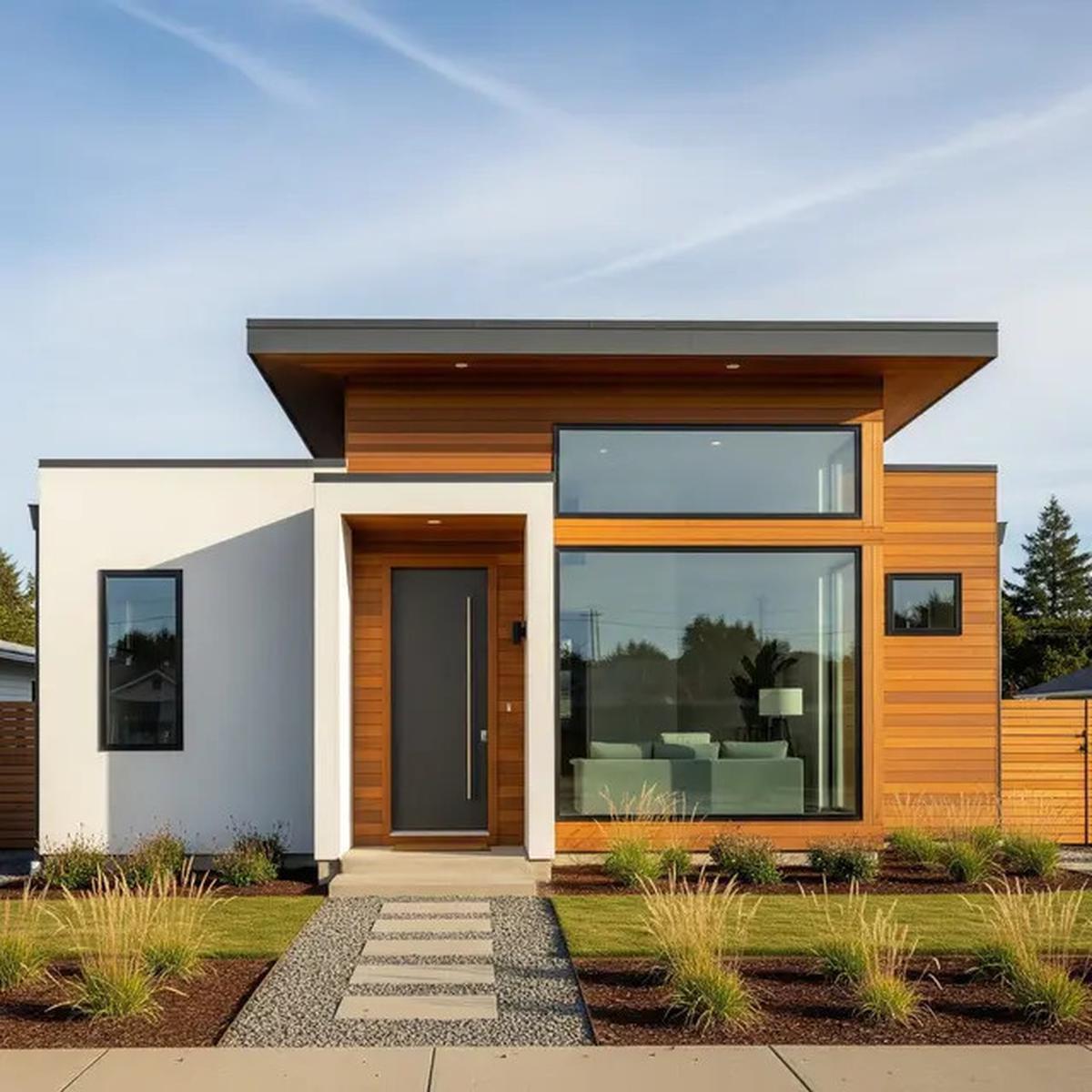 8 Inspirasi Rumah Kecil Bergaya Modern dengan Atap Datar dan Fasad Simpel Kekinian