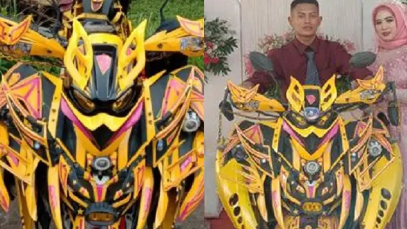 Modifikasi Motor Antimainstream, Warganet: Mirip Bumblebee