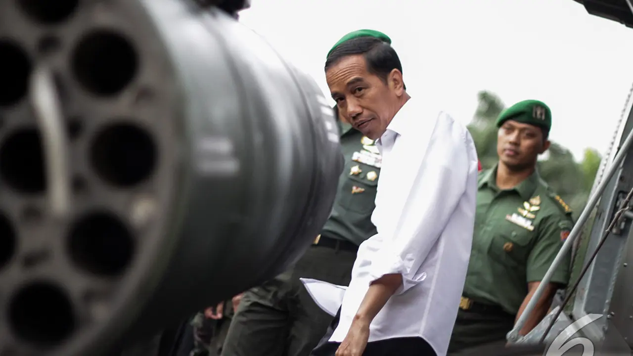 Kunjungan Jokowi di Pameran Alutsista TNI
