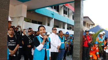 Menteri Badan Usaha Milik Negara (BUMN), Rini M. Soemarno mengunjungi Palu, Provinsi Sulawesi Tengah. Dok Kementerian BUMN