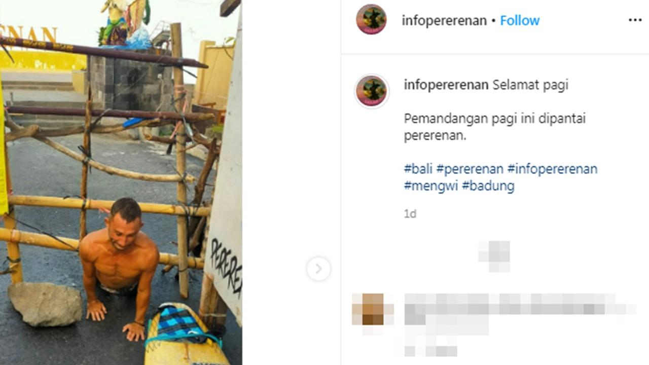 Turis Nekat Terobos Pantai Pererenan