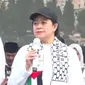 Ketua DPR RI Puan Maharani hadir dalam Aksi Aliansi Rakyat Indonesia Bela Palestina di Monas, Jakarta, Minggu 5 November 2023. (Foto: tangkapan layar Youtube Wahdah TV)
