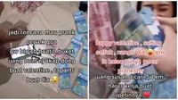 Wanita ini bantu pacarnya bikin buket uang Rp 40 juta yang ternyata untuk dirinya. (Sumber: TikTok/@andryleonaire)